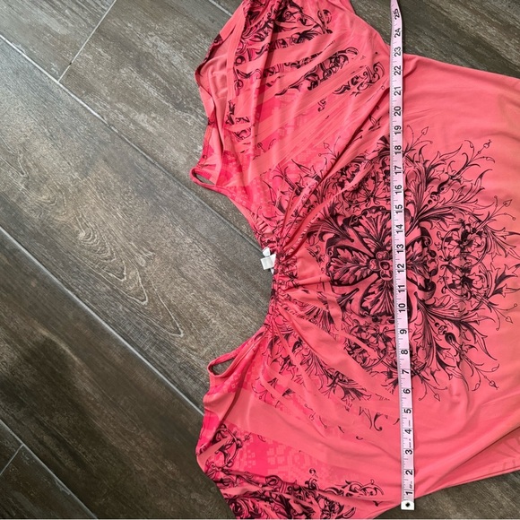 Cache Pink Graphic Tunic with 3/4 Sleeves - Picture 8 of 12